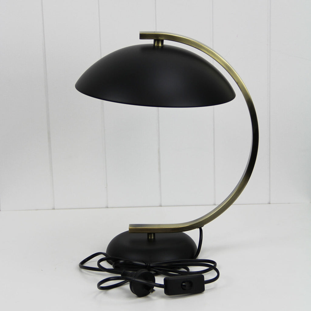 Oriel Lighting DECO Table Lamp Black Antique Brass