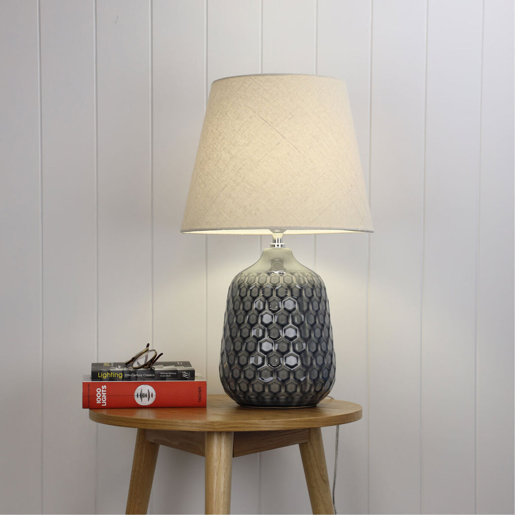 Oriel Lighting DARIA Ceramic Table Lamp with Shade