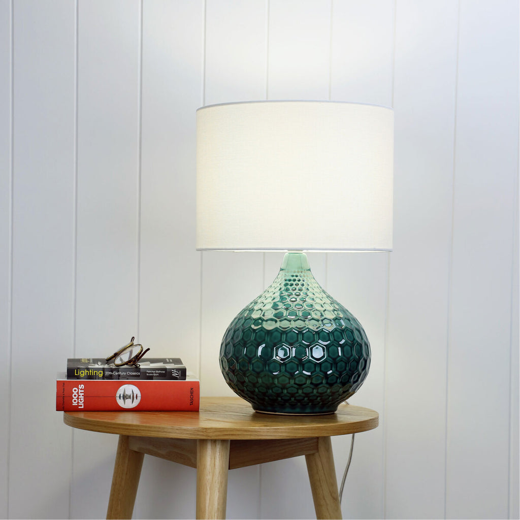 Oriel Lighting RIDLEY Ceramic Table Lamp w Shade