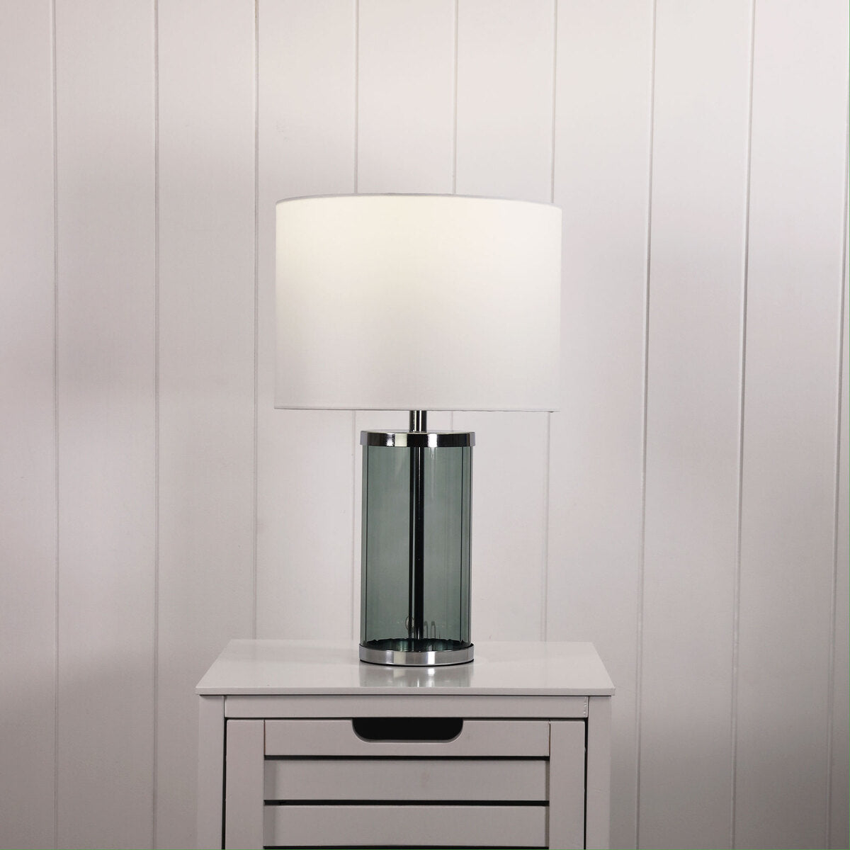 Oriel Lighting NIZIO GREEN Green Glass COMPLETE Table Lamp