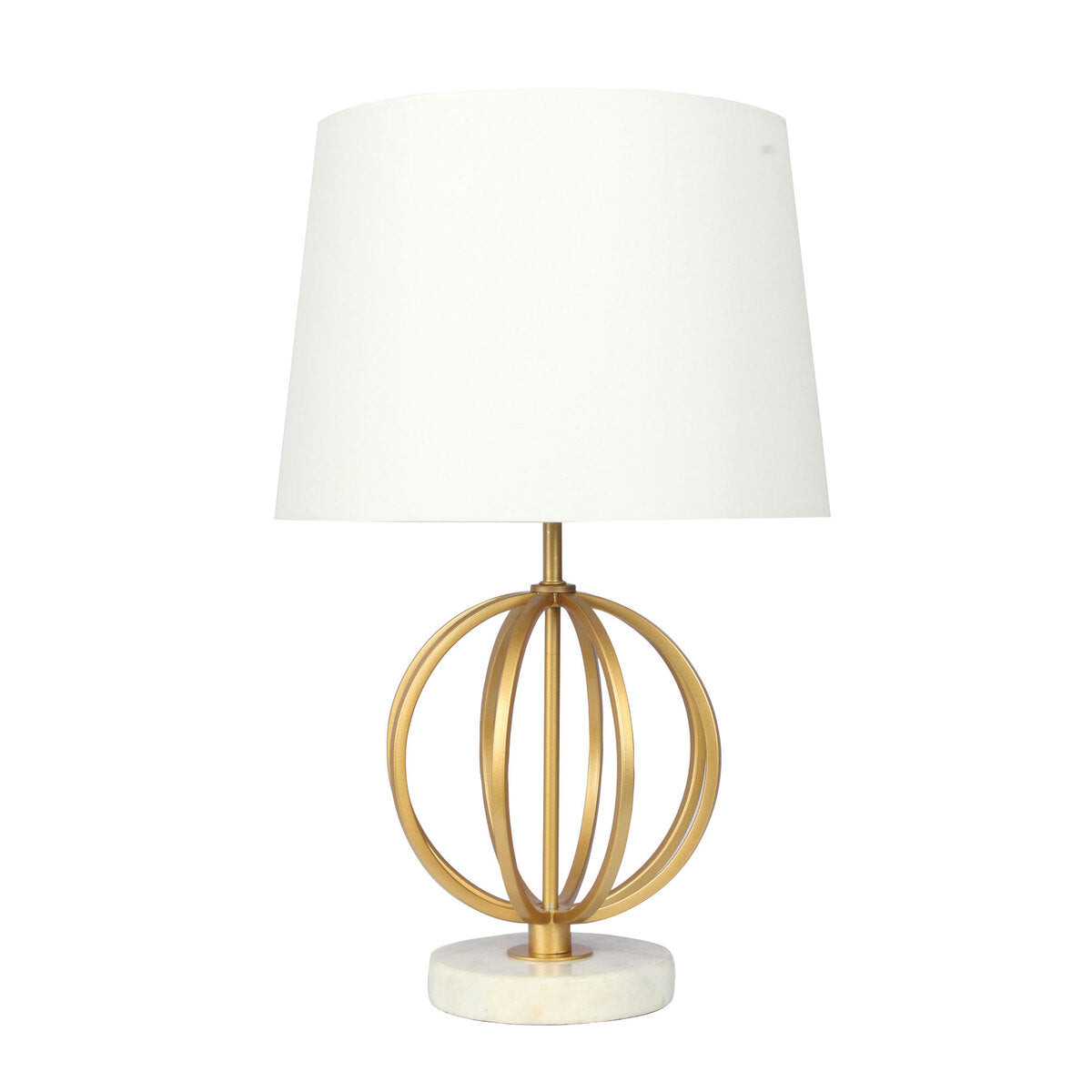 Oriel Lighting LOXTON Gold painted metal/ marble table lamp w Shade
