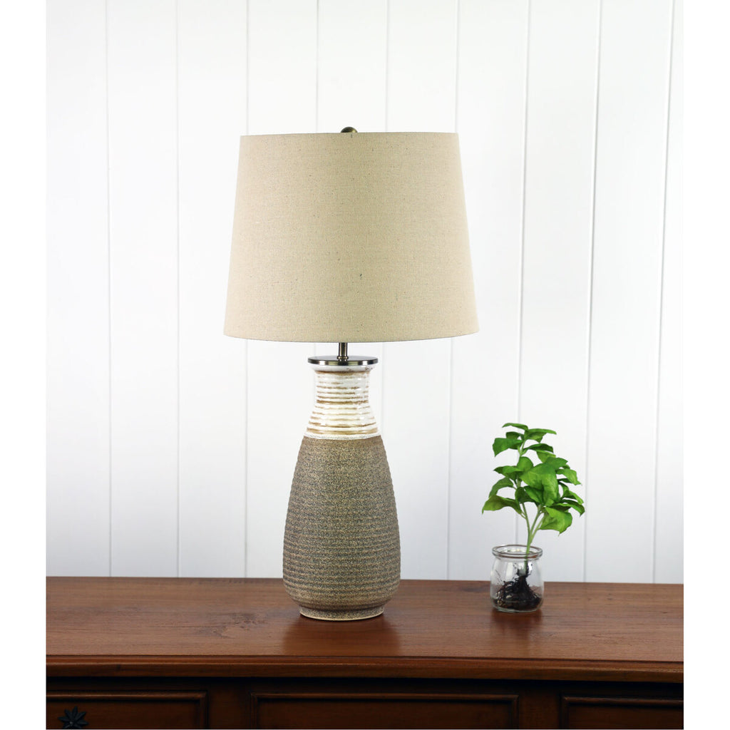Oriel Lighting POTTON Ceramic Table Lamp w Shade