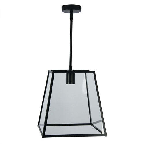 Oriel Lighting EATON 30 Single Urban Retro 30cm Pendant Light in Matt Black