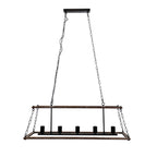 Oriel Lighting ISLAND 5 Light Timber Pendant Light