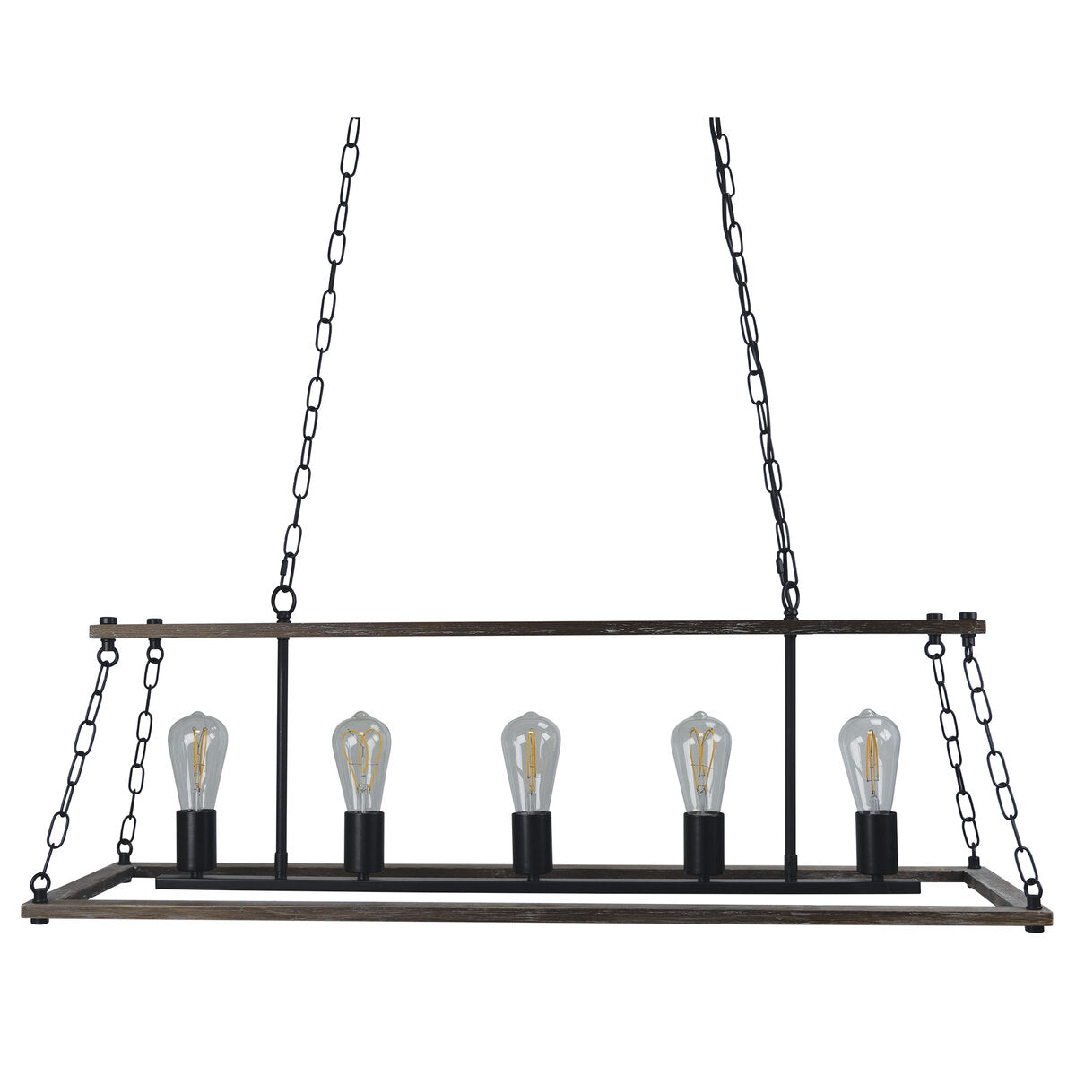 Oriel Lighting ISLAND 5 Light Timber Pendant Light