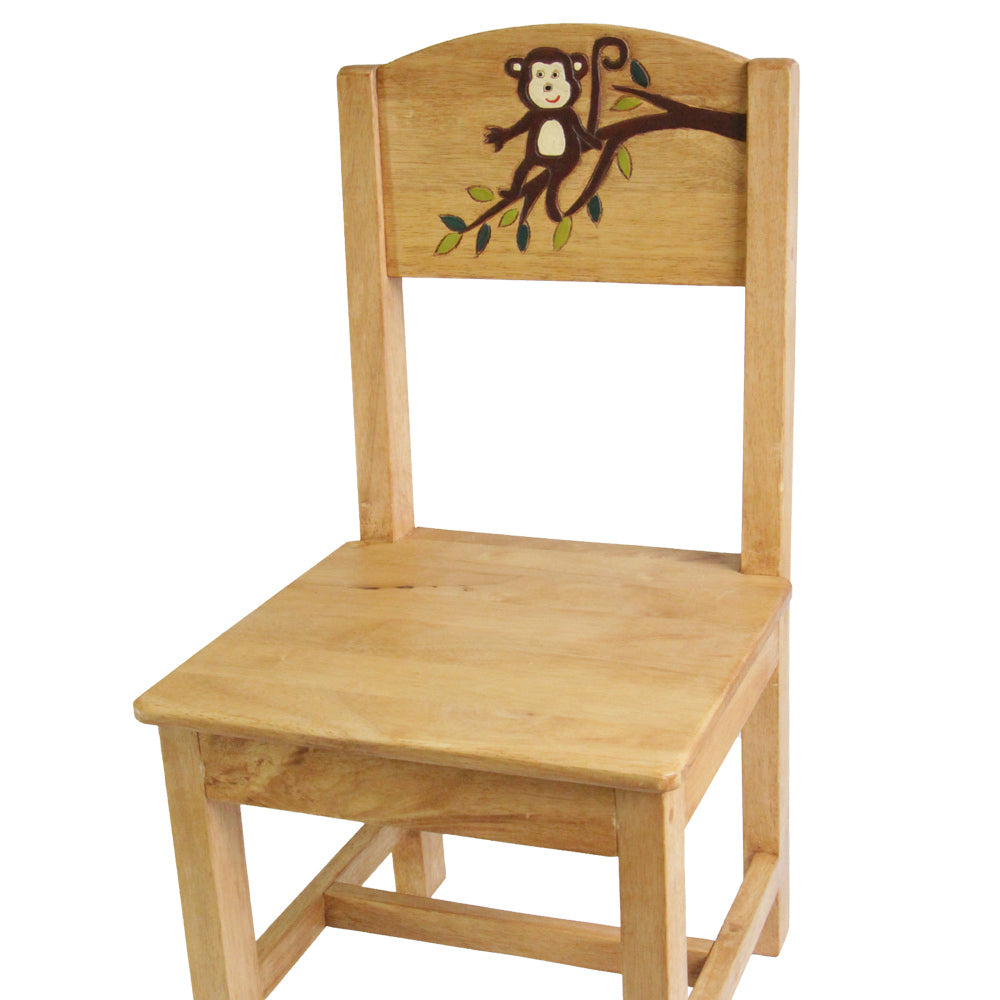 "Monkey Land" Kids Wooden Table and Chairs Set
