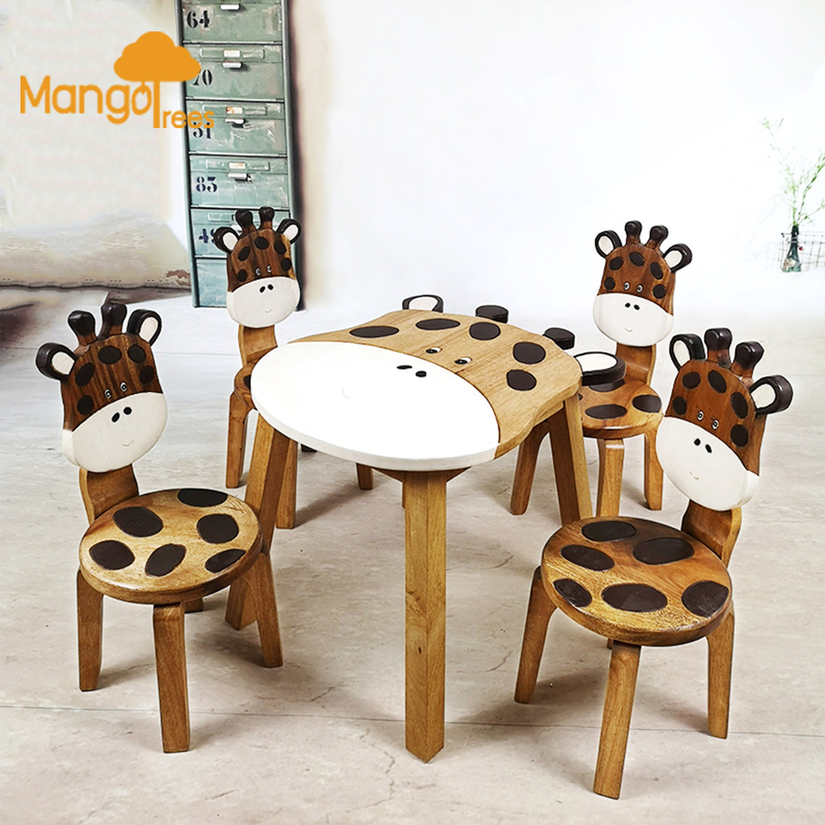 Kids Wooden Chair Giraffe