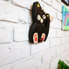 Wooden Wall Hooks Cat