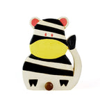Wooden Wall Hooks Zebra