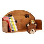 Wooden Wall Mounted Book Shelf Bear