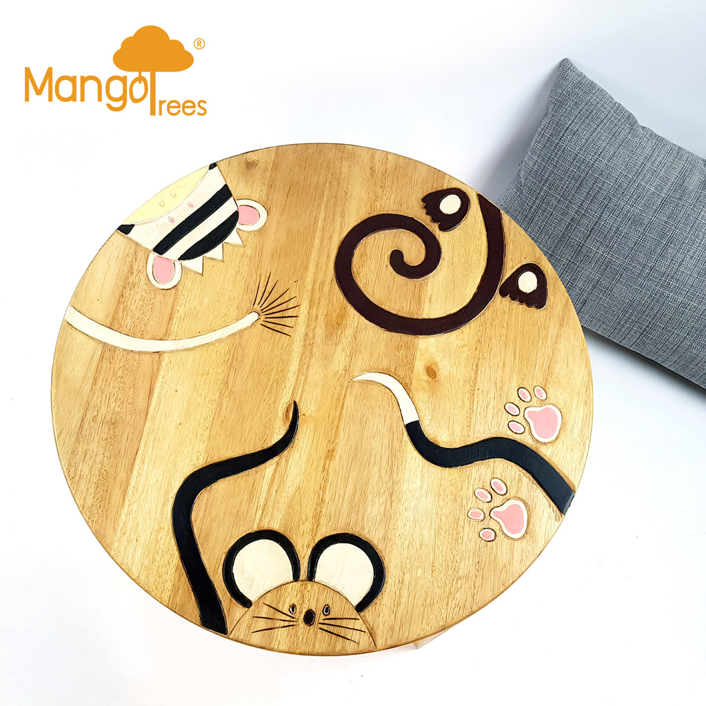 Kids Wooden Table Mix Animal Tails