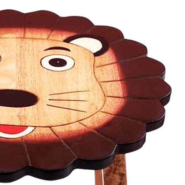Kids Wooden Table Lion