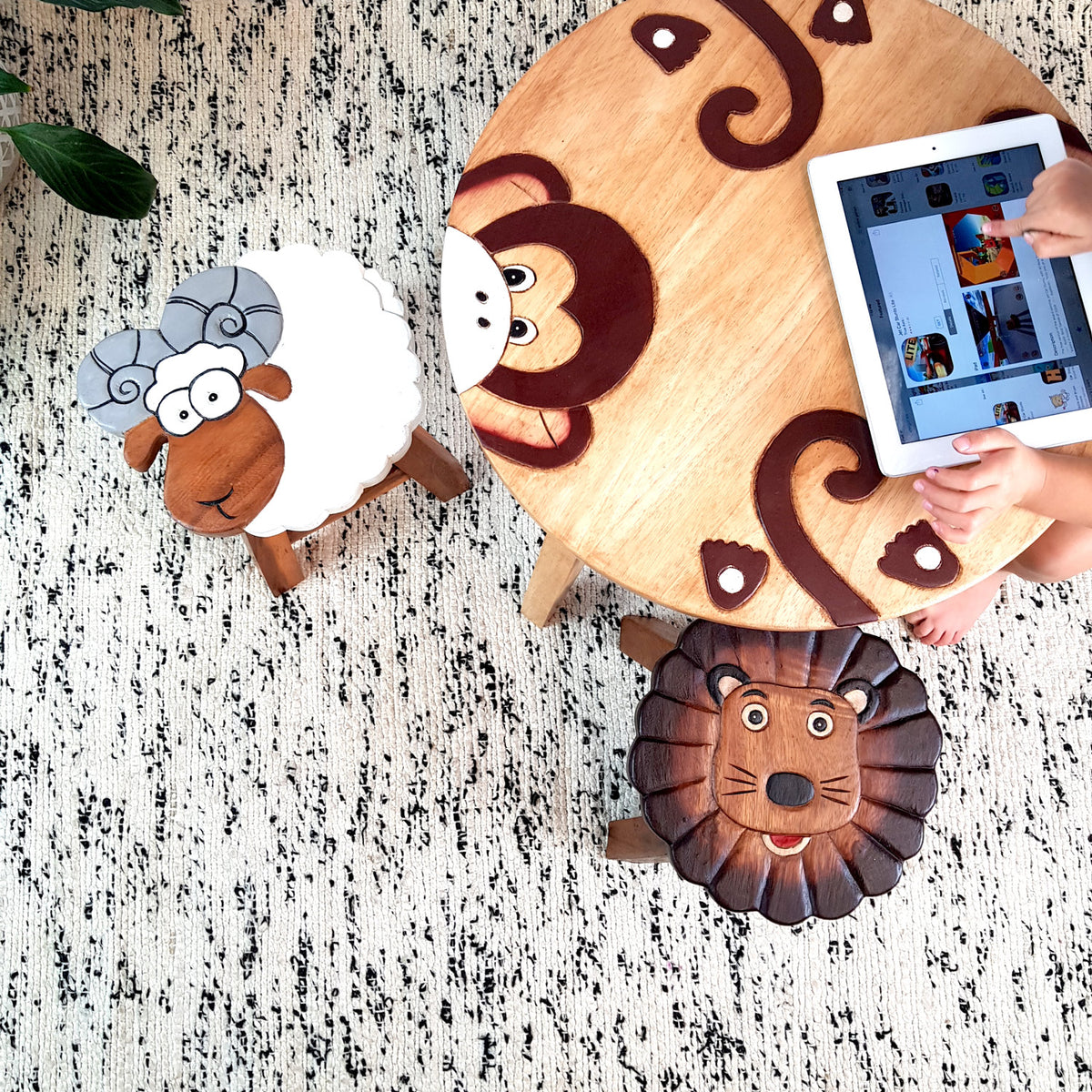 Kids Wooden Table Monkey