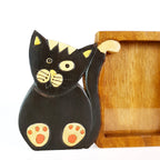 Wooden Photo Frame 6x4 Cat