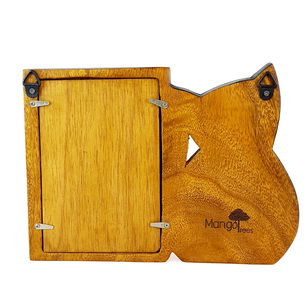 Wooden Photo Frame 6x4 Cat