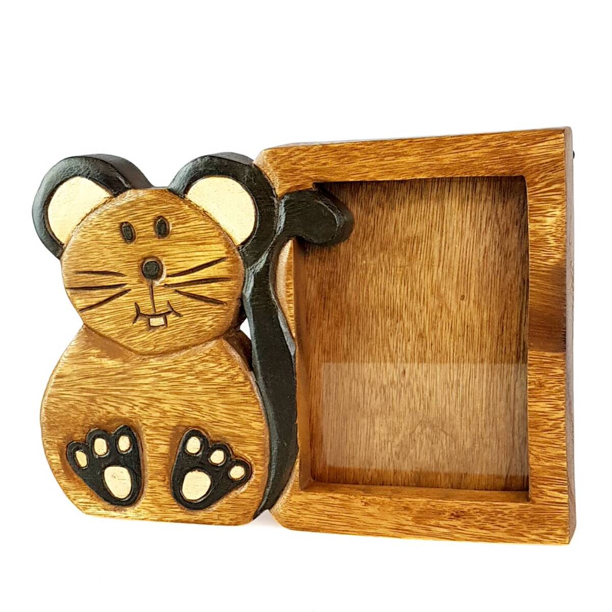 Wooden Photo Frame 6x4 Mouse