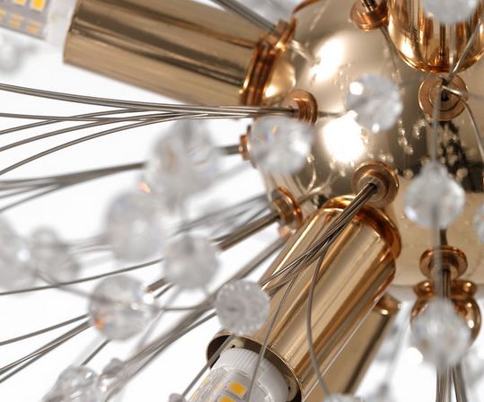 60cm Dia Stainless Steel Frame Firefly Chandelier Ceiling Pendant Light