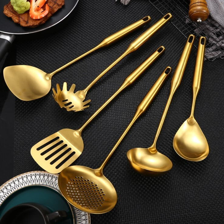 [MANGO TREES] Kitchen Utensils Set 304 Stainless Steel in Gold