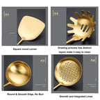[MANGO TREES] Kitchen Utensils Set 304 Stainless Steel in Gold