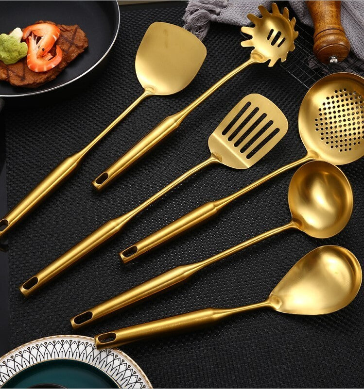 [MANGO TREES] Kitchen Utensils Set 304 Stainless Steel in Gold
