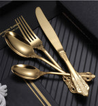 "Harriett" Luxury Cutlery Set of 24 in gold