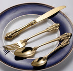 "Harriett" Luxury Cutlery Set of 24 in gold