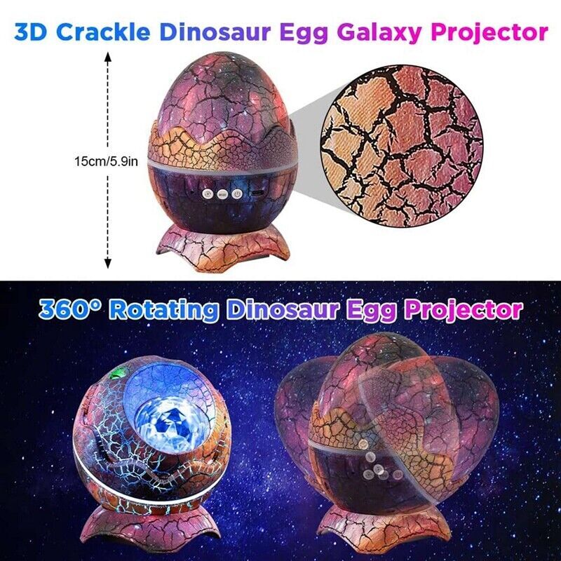 Dinosaur Egg Starry Night Projector and Speaker