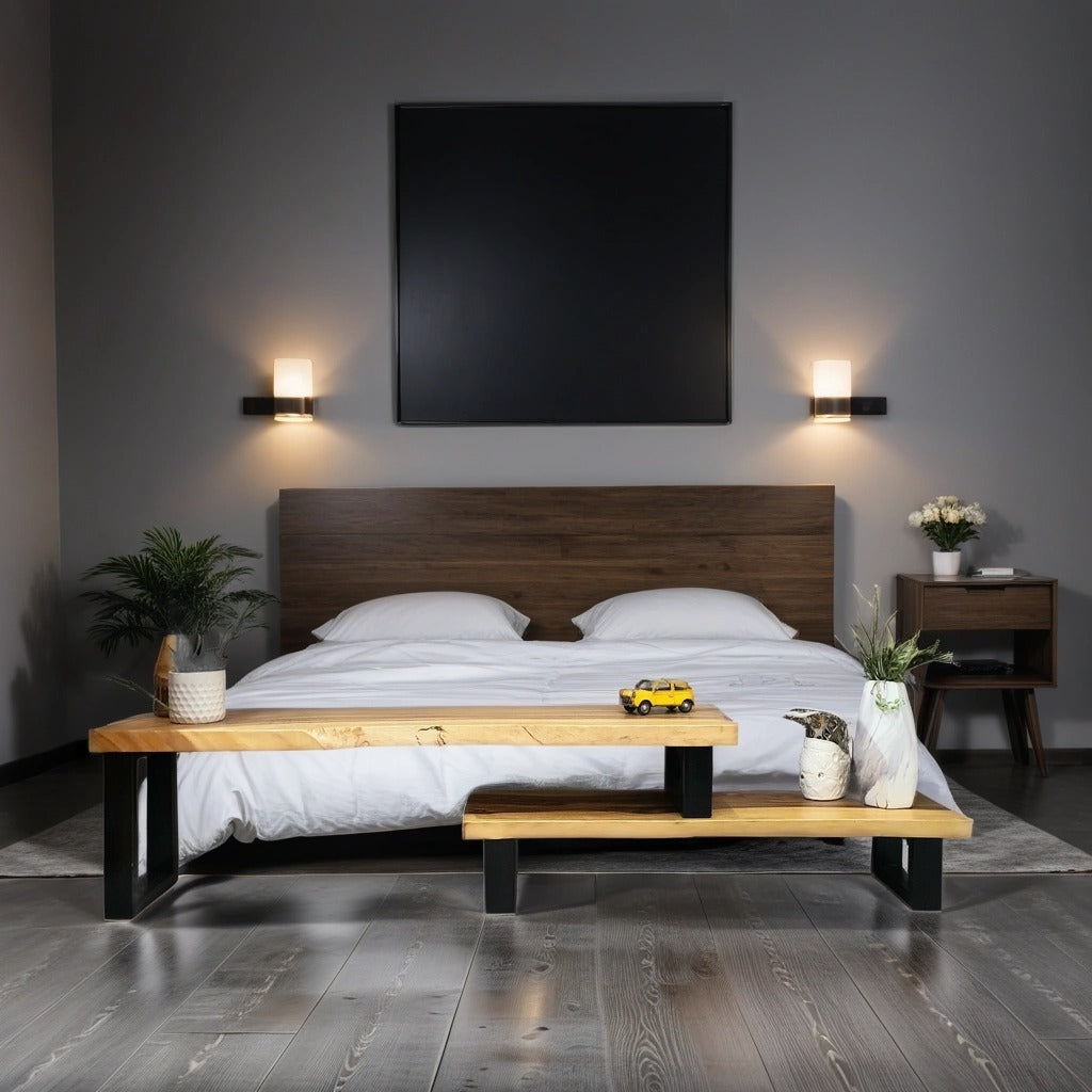 3.2m "Bungalow" Adjustable Length TV Entertainment Unit Solid Raintree Wood [1.9m to 3.2m]