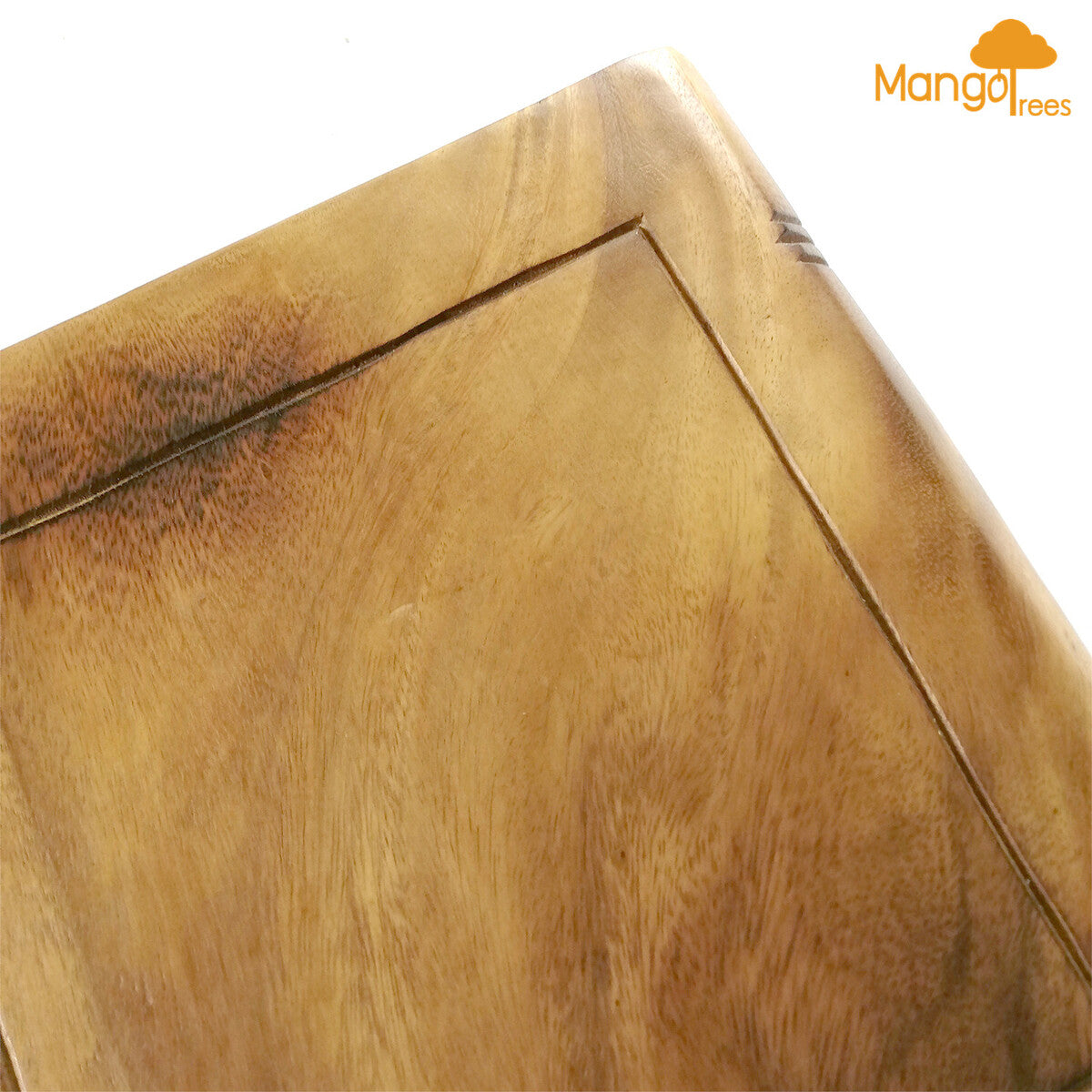"Book Stack" Bedside Table/Corner End Table/ Raintree Wood Natural Finish