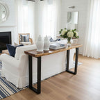 [150cm] "Bungalow" Console/Hallway Table Live Edge Solid Raintree Wood