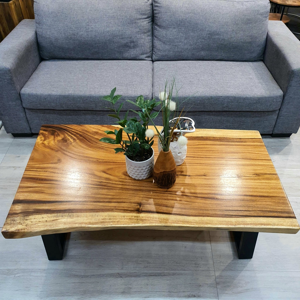"Rockley" Coffee Table 1.2m Live Edge Raintree Wood