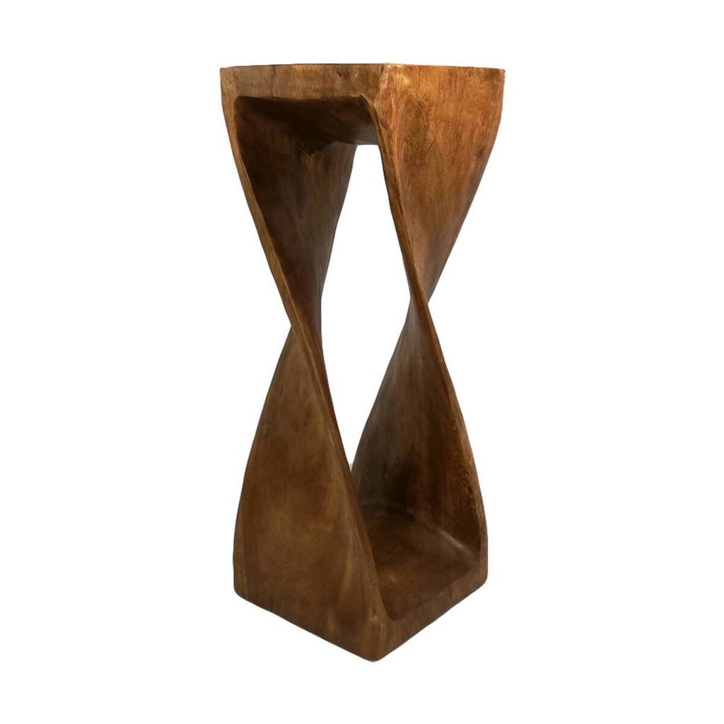 Twisted Stool 76cm Raintree Wood Side Table/Corner Table/Bar stool Natural finish