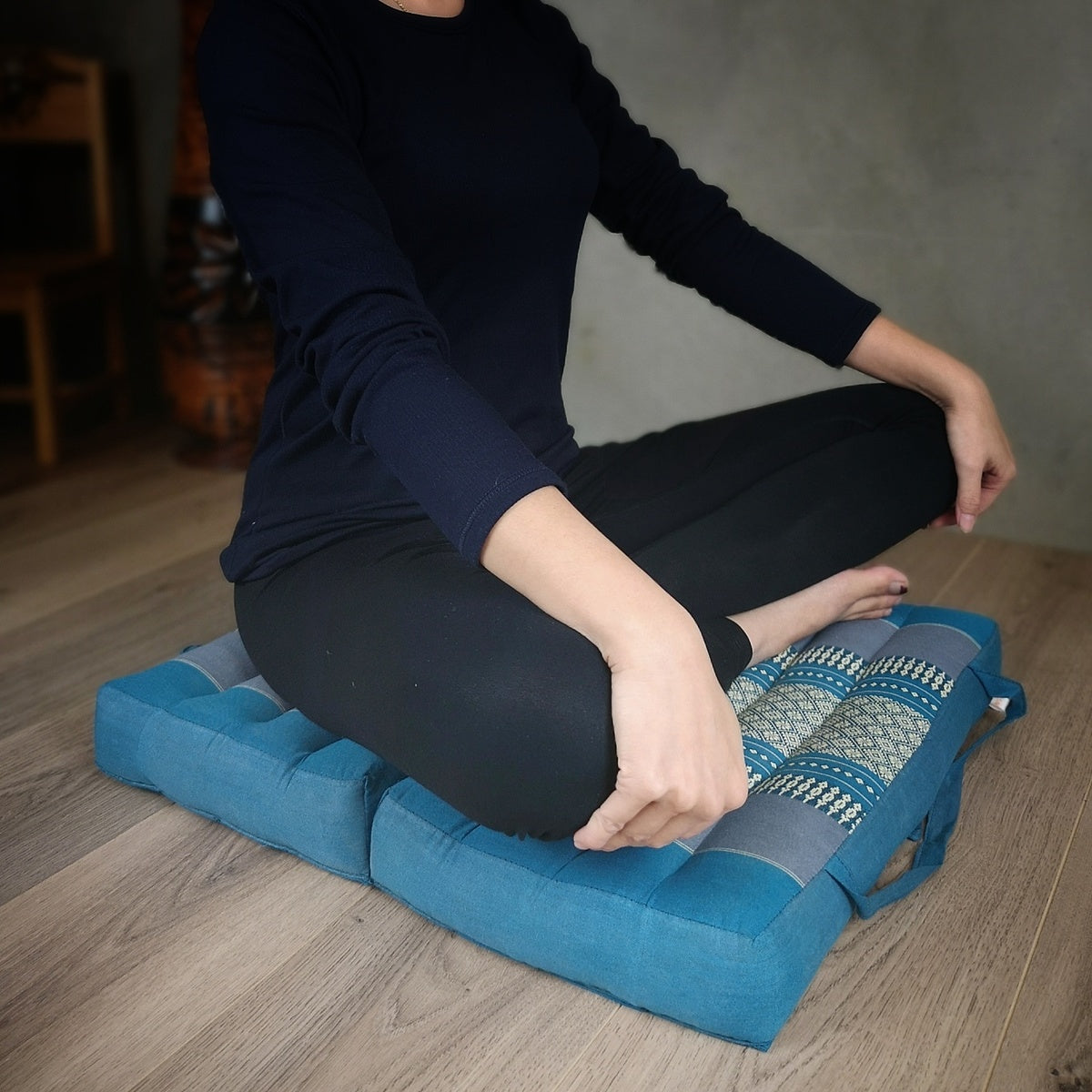 Foldable Meditation Cushion Zafu&Zabuton Set Kapok Filled