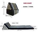 T15-Jumbo 3-Folds Thai Triangle Cushion Foldable Floor Mattress