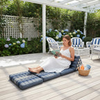 T15-Jumbo 3-Folds Thai Triangle Cushion Foldable Floor Mattress