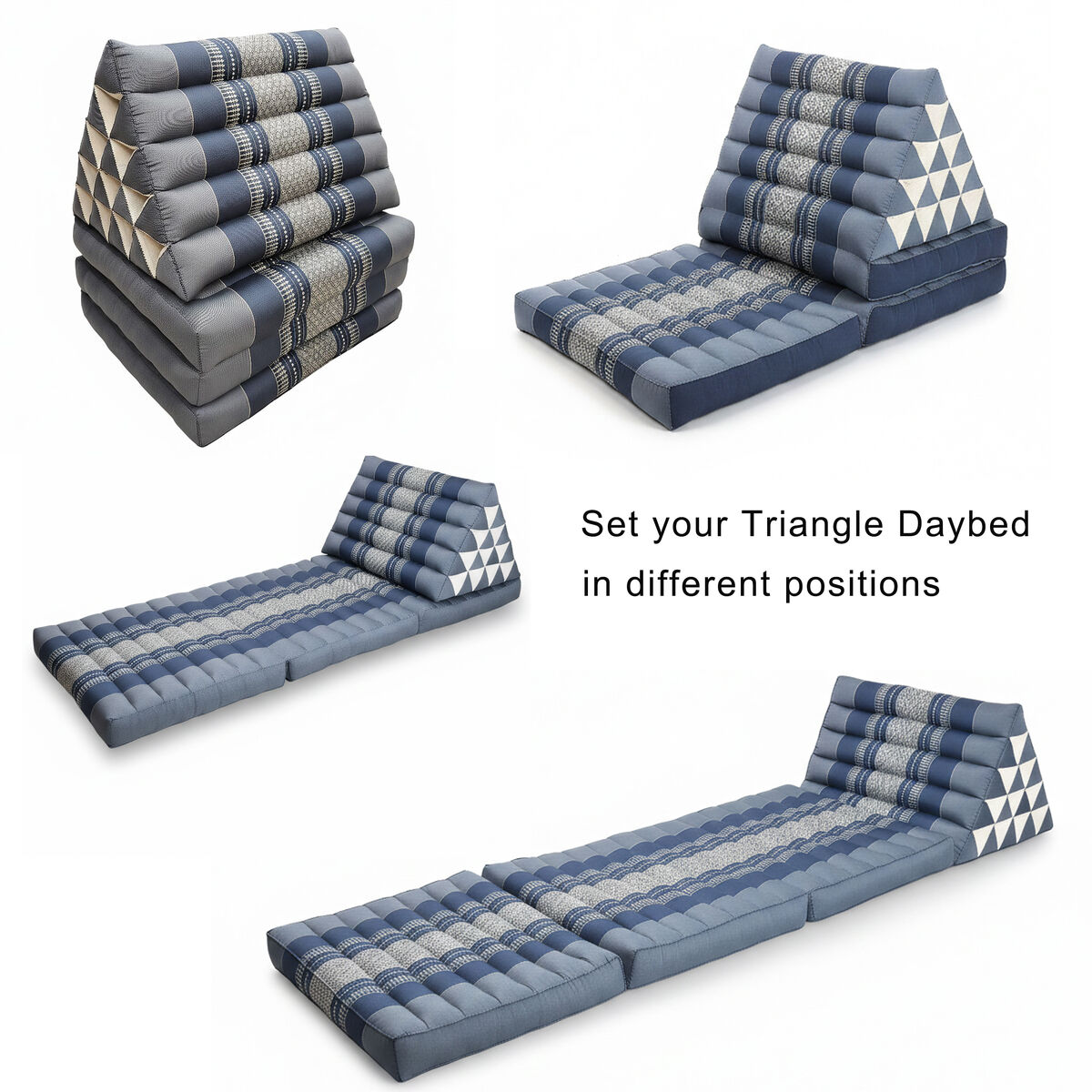 [Jumbo] 3-Folds Thai Triangle Cushion Foldable Floor Mattress