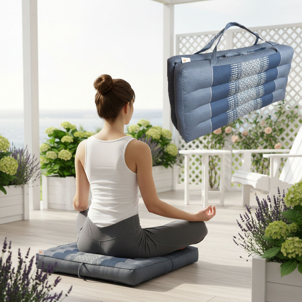 [50x50cm] Foldable Zabuton Meditation Cushion