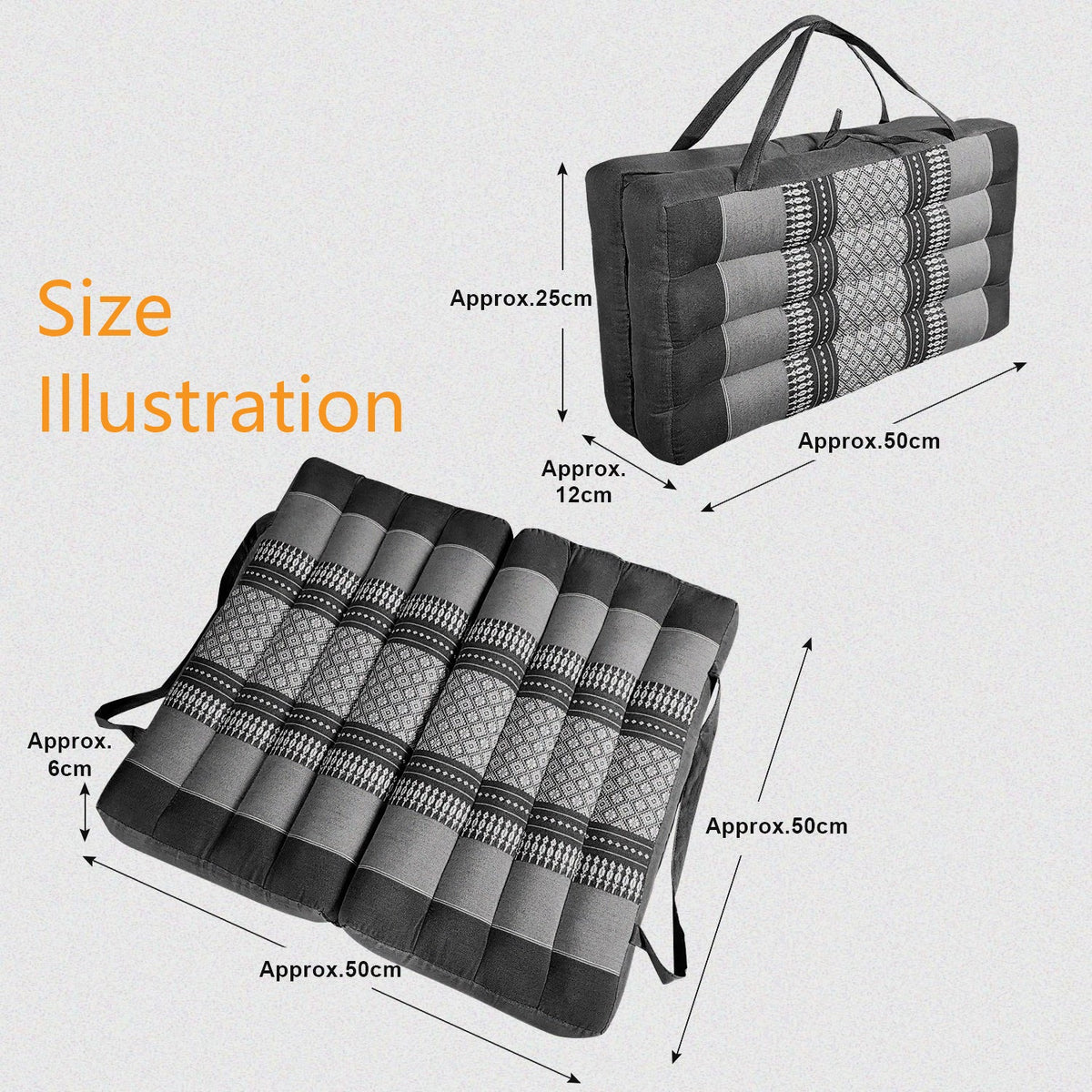 [50x50cm] Foldable Zabuton Meditation Cushion
