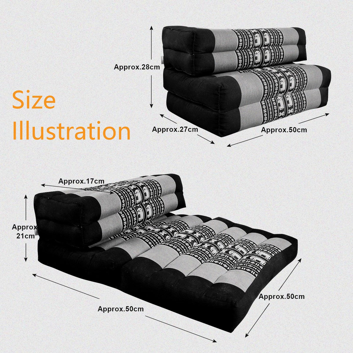 3-Fold Portable Zafu&Zabuton Meditation Cushion