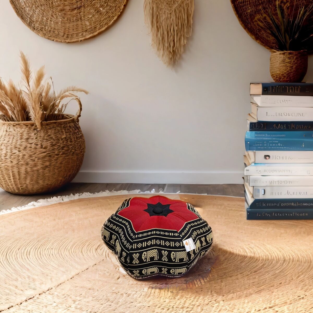 32x12 cm 7-Petal Pocket Ergo-Design Zafu Meditation Cushion