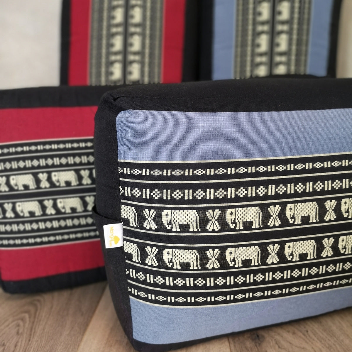 Oblong Meditation Cushion/ Yoga Bolster Prop Kapok Filled