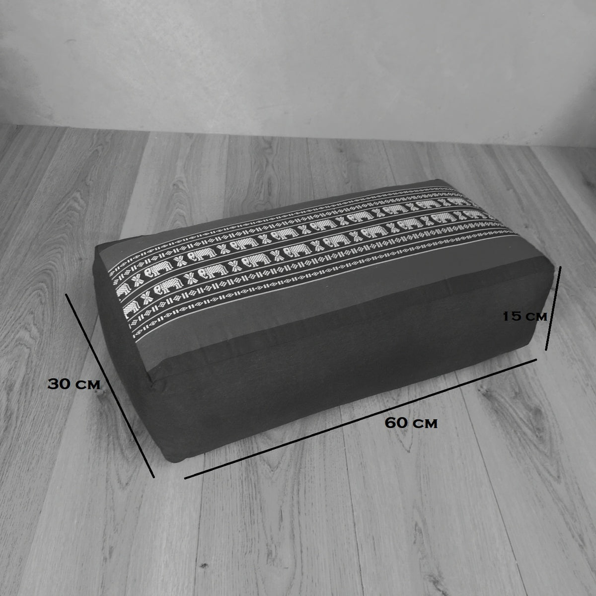Oblong Meditation Cushion/ Yoga Bolster Prop Kapok Filled