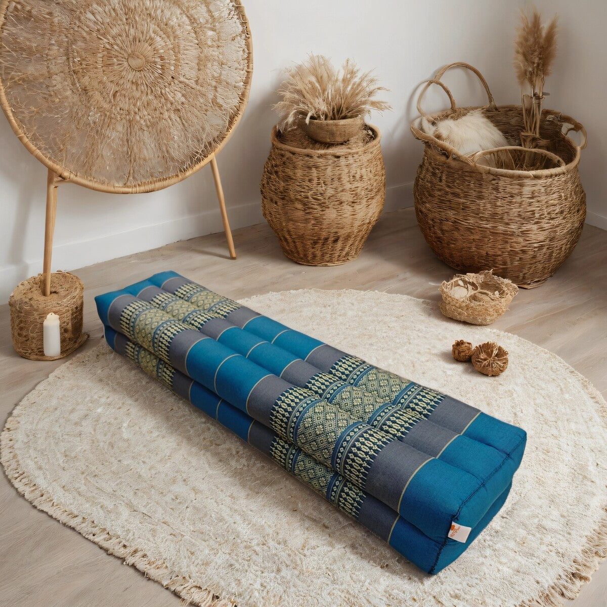 80cm Long Bolster Yoga Block/Prop Natural Kapok Filled