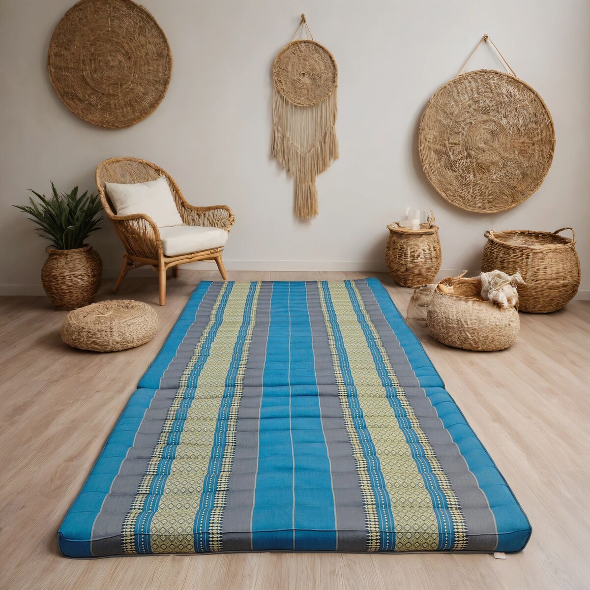 [King Single Size] Foldable Mattress Kapok Filled Camping Mat