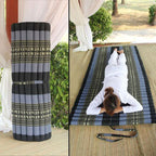 [180cm x 77cm] Roll Up Foldable Mattress Thai Kapok Filled Camping Bed