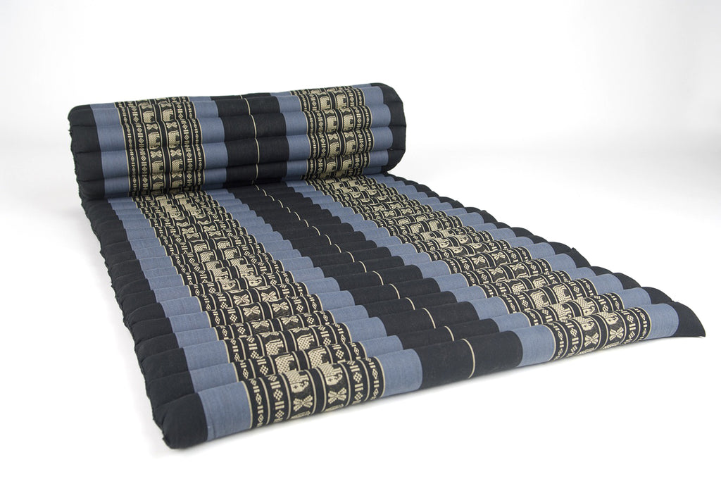 [180cm x 77cm] Roll Up Foldable Mattress Thai Kapok Filled Camping Bed
