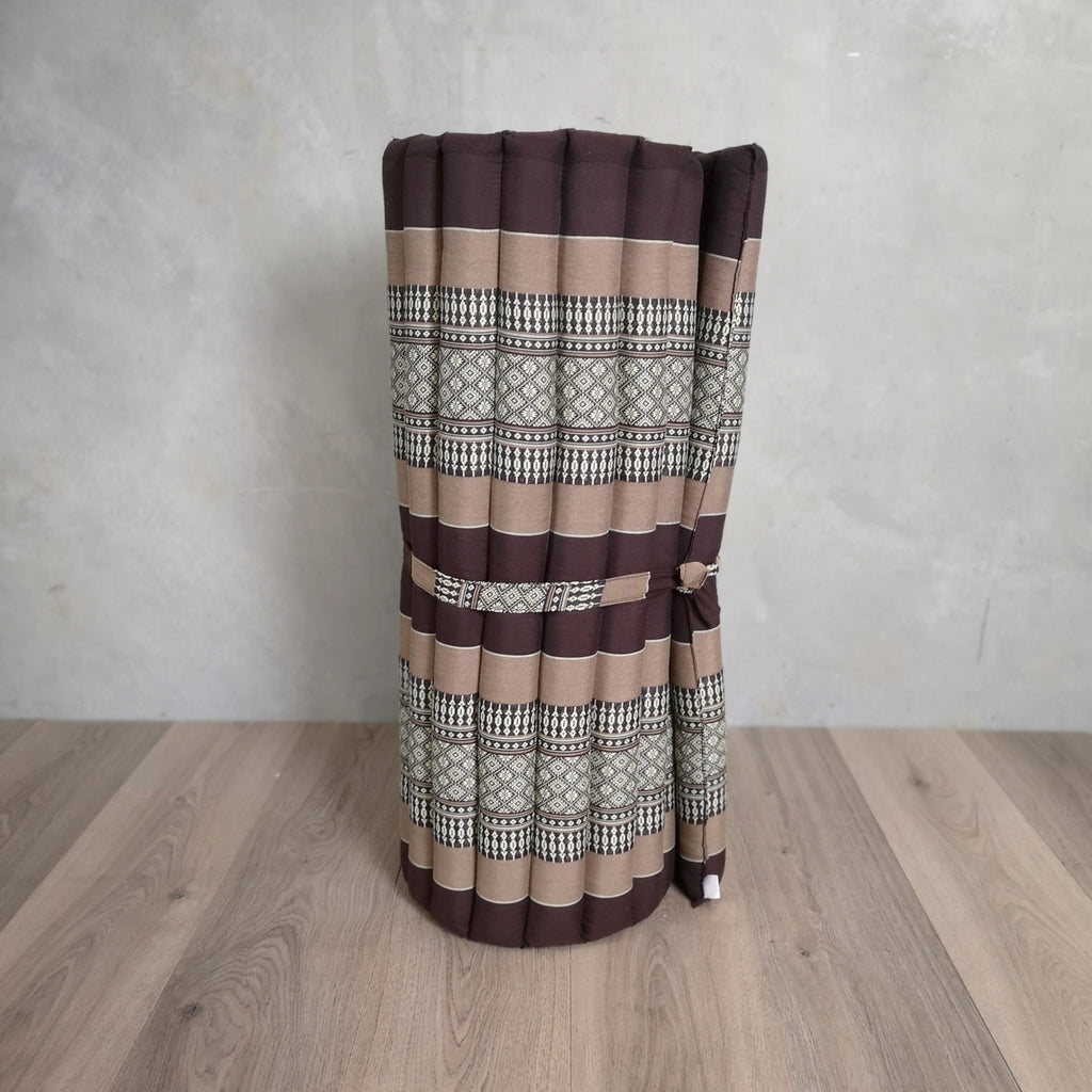 [180cm x 77cm] Roll Up Foldable Mattress Thai Kapok Filled Camping Bed