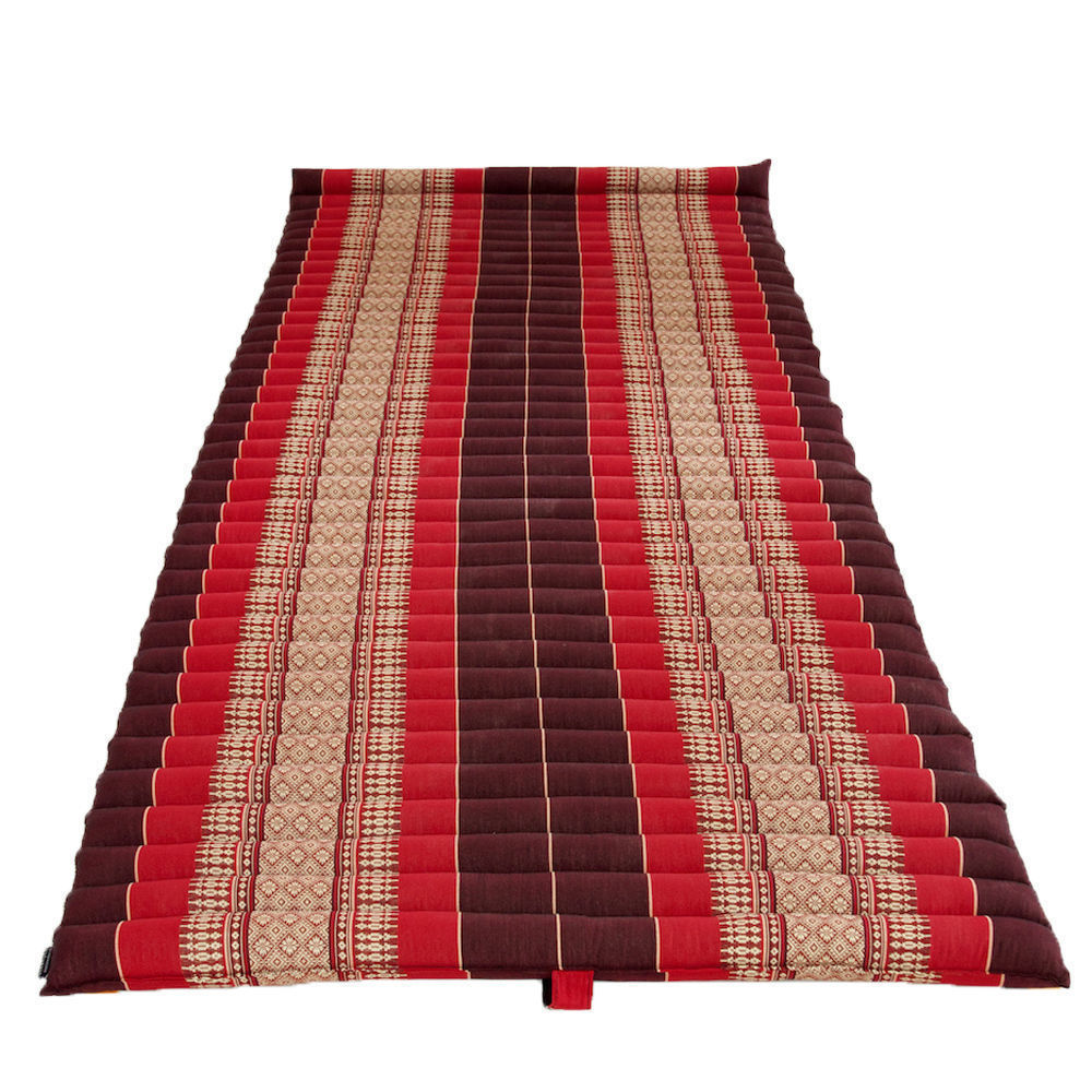 [180cm x 77cm] Roll Up Foldable Mattress Thai Kapok Filled Camping Bed