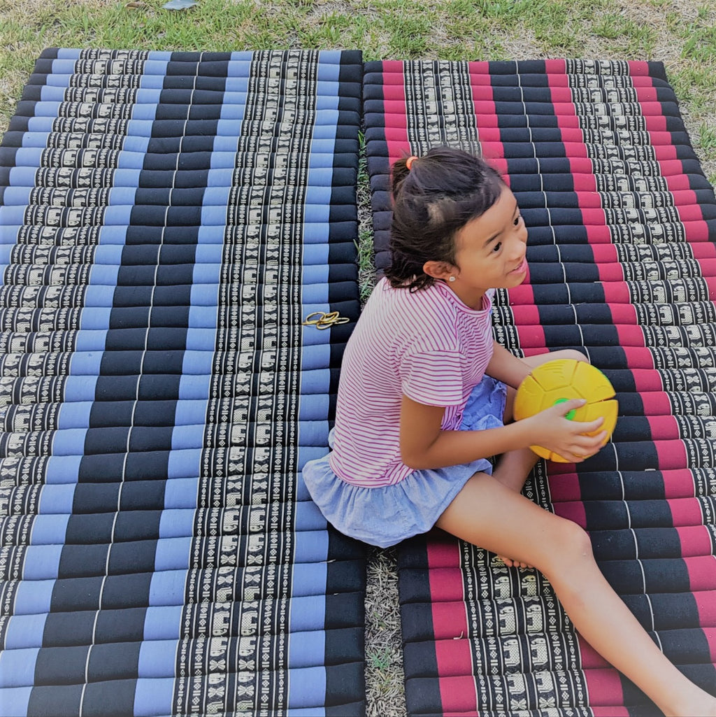 [180cm x 77cm] Roll Up Foldable Mattress Thai Kapok Filled Camping Bed