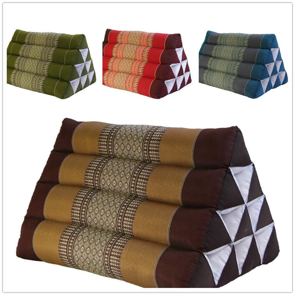 Thai Triangle Pillow Kapok Filled Triangular Backrest Chushion